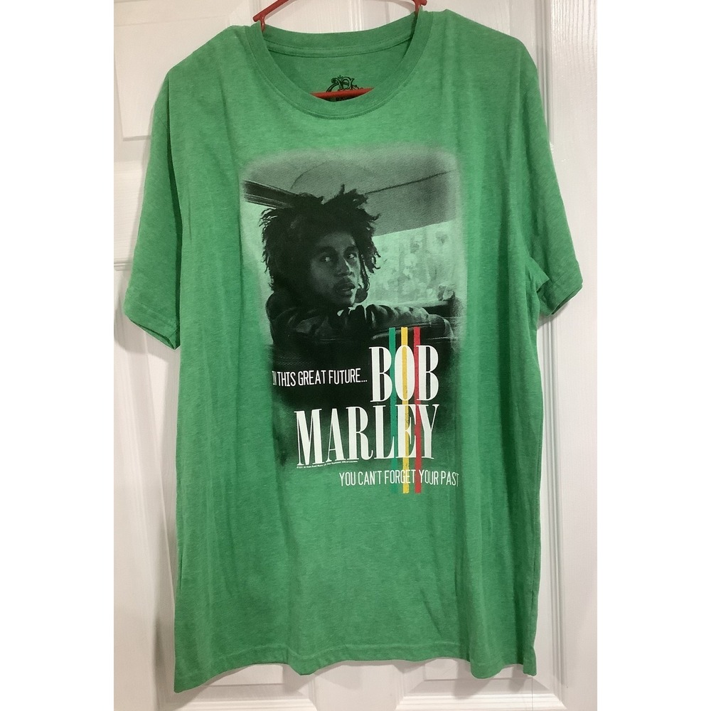 Bob Marley "Catch A Fire" Green T-Shirt  size XL Pre-owned